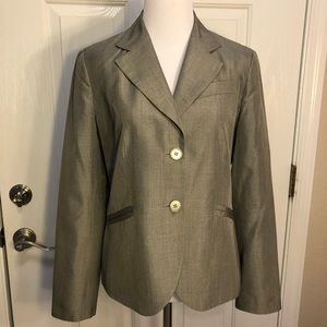 Talbots gray silk blazer, size 4